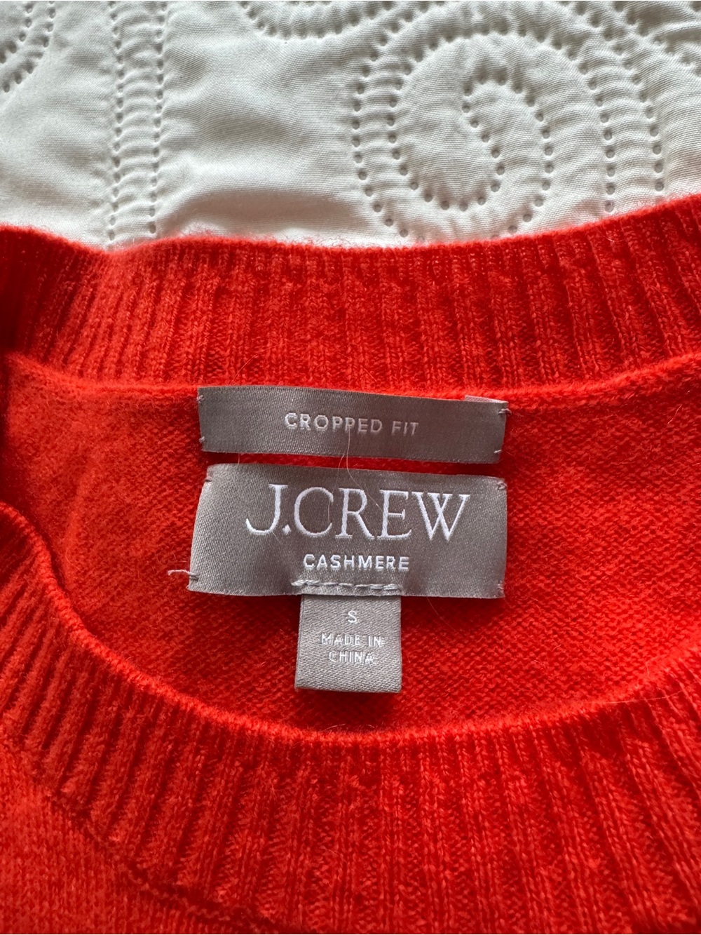 J.Crew Cropped Fit Cashmere Sweater - Orange